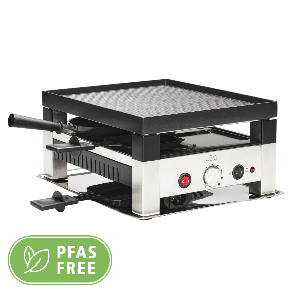 Solis 5 in 1 Table Grill – Compact Raclette & Grill for 4 – Solis