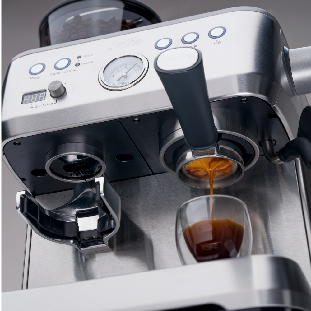 HOSMER 54 mm bodemloze portafilter (naakt) met schone borstel- past op Breville Barista-serie en Solis Barista-machines - Houten handvat plus roestvrijstalen mand - Uitzonderlijke koffiezetprestaties HOSMER 54 mm bodemloze portafilter (naakt) met schone borstel- past op Breville Barista-serie en Solis Barista-machines - Houten handvat plus roestvrijstalen mand - Uitzonderlijke koffiezetprestaties