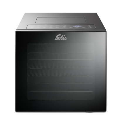 Solis VitaDry Food Dehydrator with black glass front design