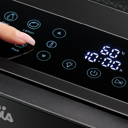 Touch control panel of Solis VitaDry Food Dehydrator with LED display